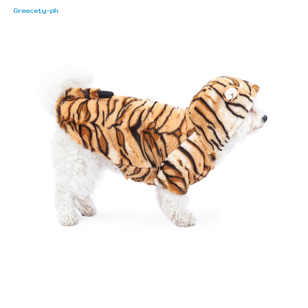 Greecety Puppy Clothes Funny Style New Year Tiger Cosplay Costume Warm Dog Hoodies Pet Clothes #5