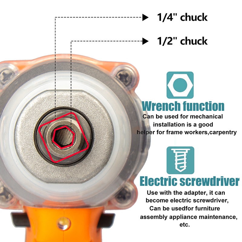 KEELAT KID004  Electric lmpact Wrench Cordless Brushless Wrench lmpact Driver Ratch Wrench Drill — view 3