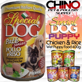MONGE SPECIAL DOG PUPPY IN CAN chicken and rice flavored 400g.