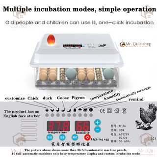 Household 56 incubator automatic intelligent incubator chicken duck goose pigeon incubator