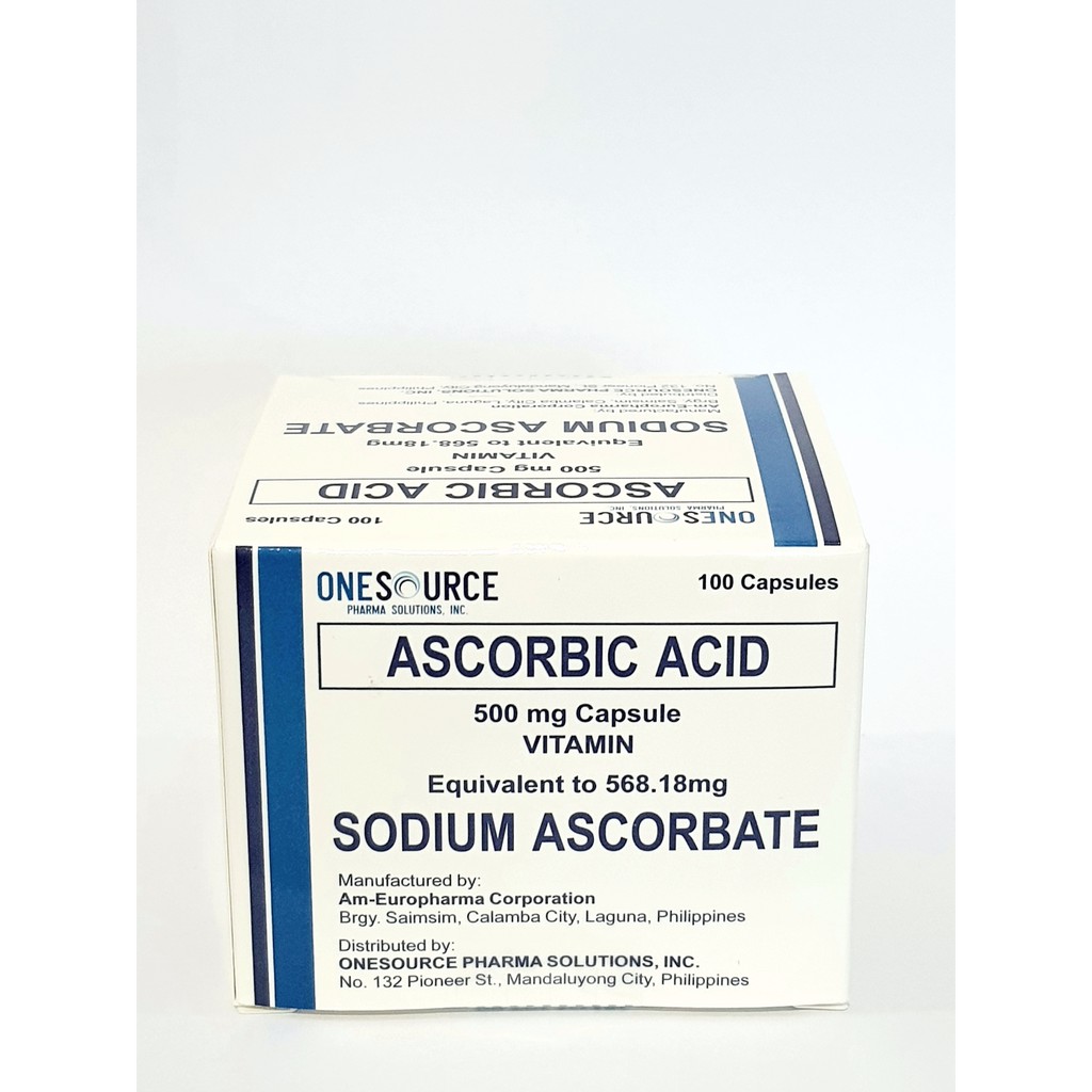 OneSource Sodium Ascorbate 568.18mg Capsule Shopee Philippines