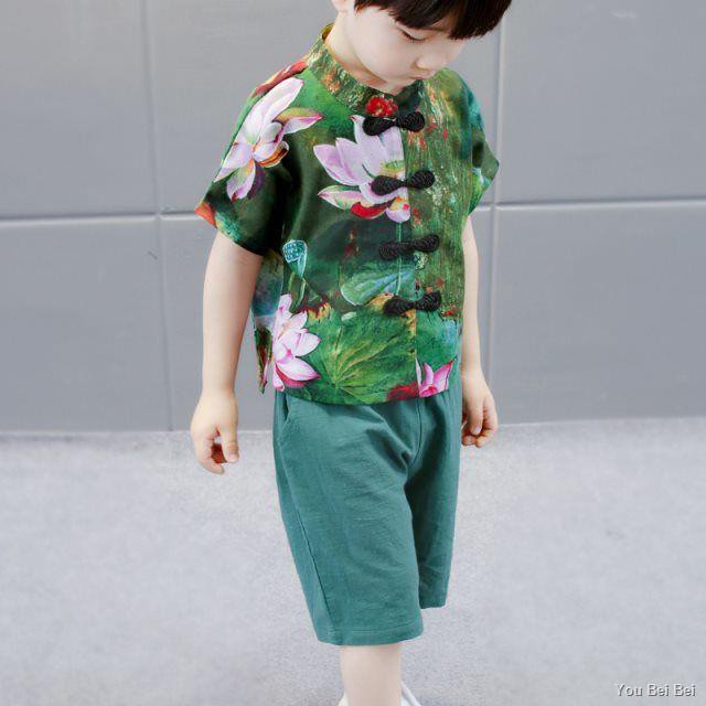 ♞Children s outfit sundress male wear plate buckles dress baby hanfu ...