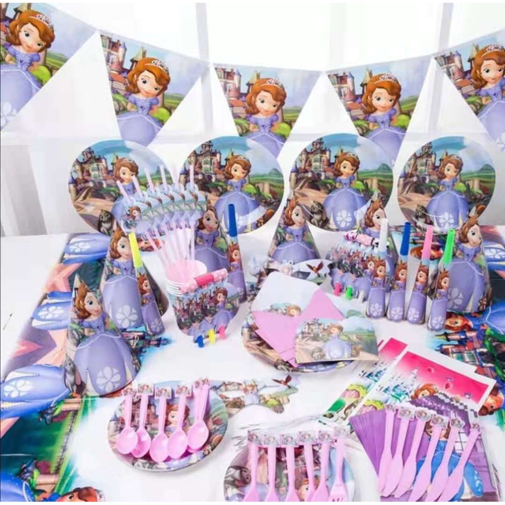 Sofia The First Theme Birthday Decoration Party Suppy Shopee