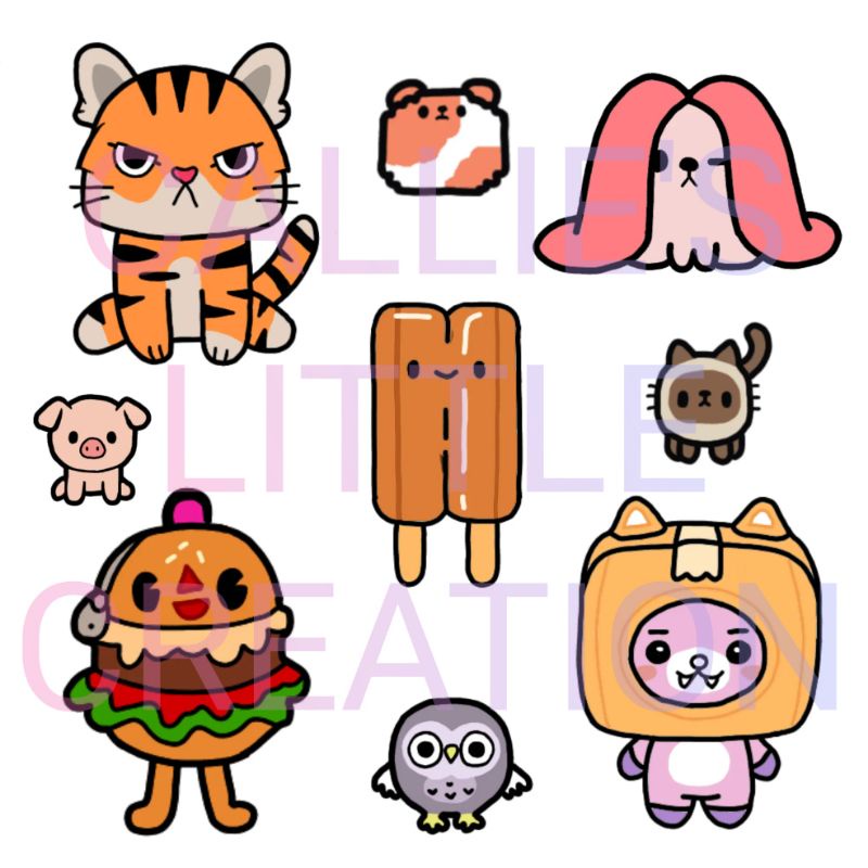 Toca Boca Crumpets Sticker 4pcs. Sheet Shopee Philippines