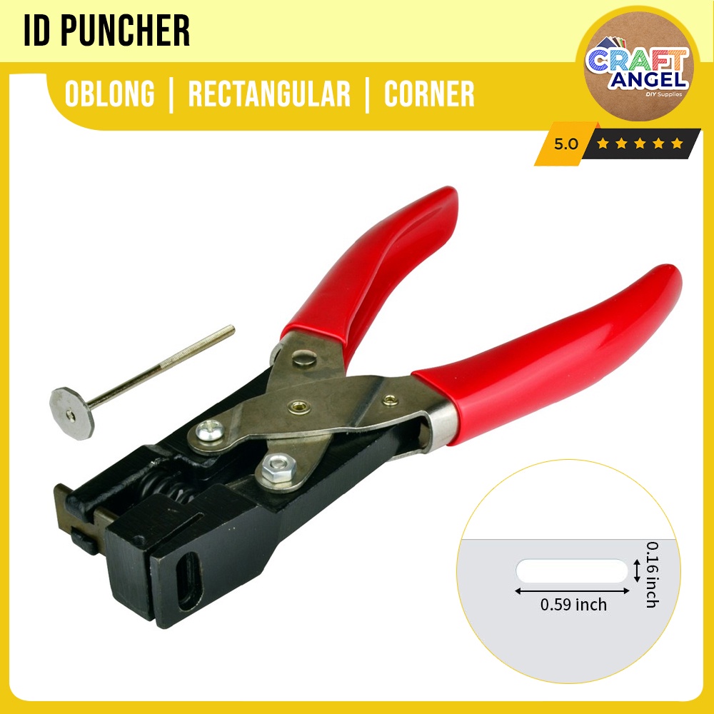 Rectangular Puncher for ID Making Badge PVC Paper Card Handheld Puncher