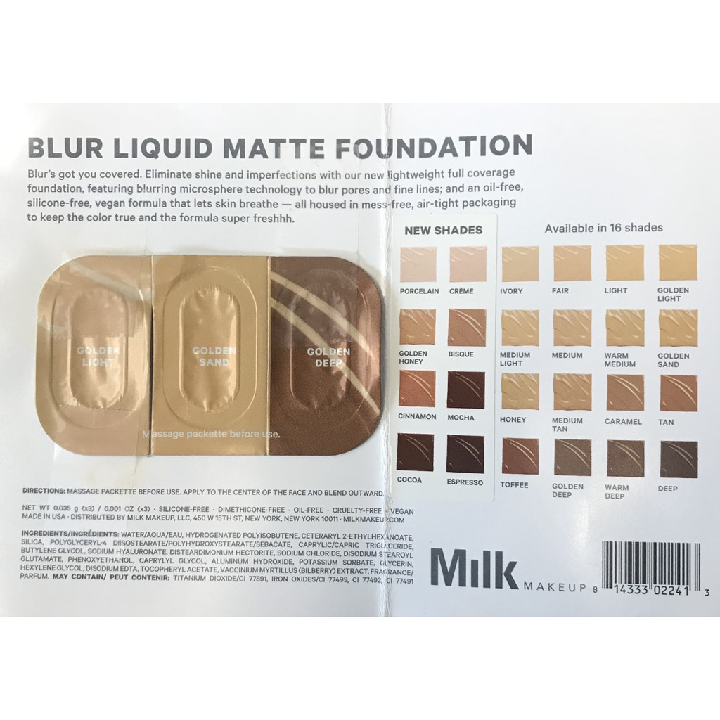 blur liquid matte foundation