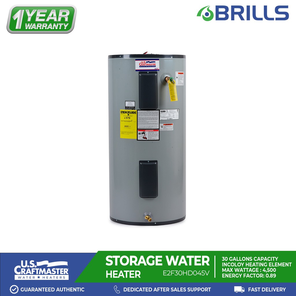 US CRAFTMASTER Water Heater LDCE3230H045DV (Grey) Shopee Philippines