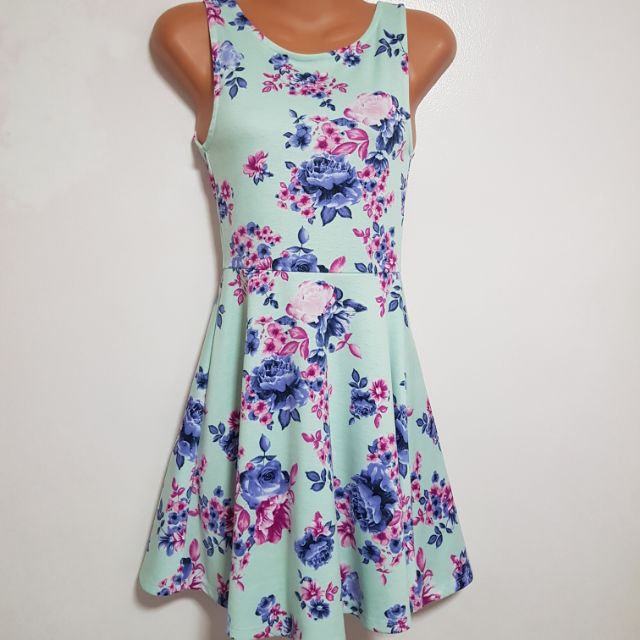h&m floral skater dress