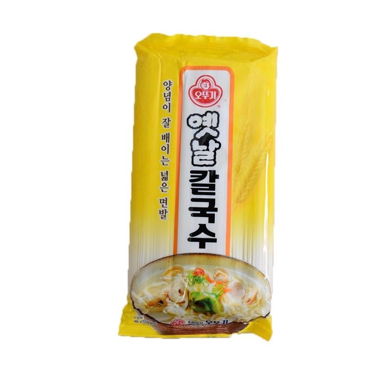 Ottogi Wheat Noodle Kalguksu wide/Soomyeon Thin round 500g | Shopee ...