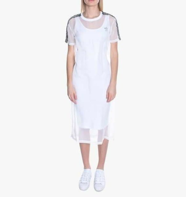 adidas white dress