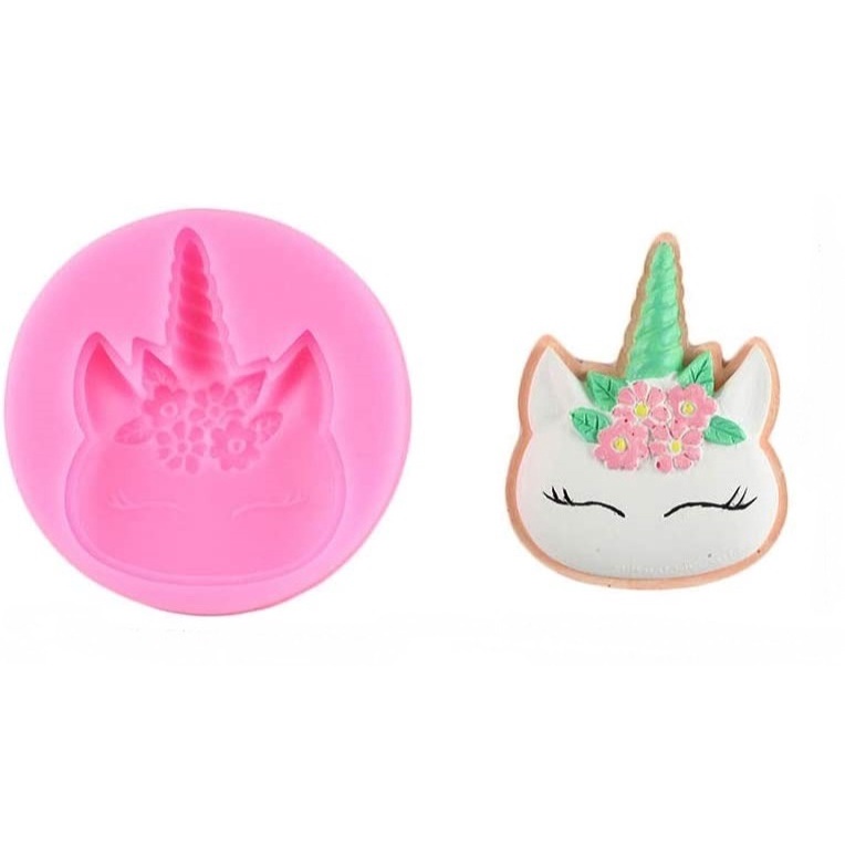 Silicone Fondant Mold - Unicorn Face Design
