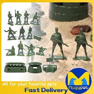 9 pcs Military Bunker Blockhouse Radar Models Plastic Toy Army Men Accessory 
