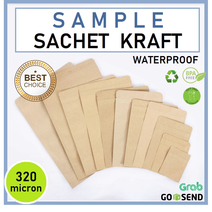 Download Sample Sachet Kraft Alu Foil Food Packaging Mask Powder Seasoning Coffee Drip Coffee Tea Shopee Philippines