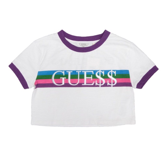 guess t shirt crop top