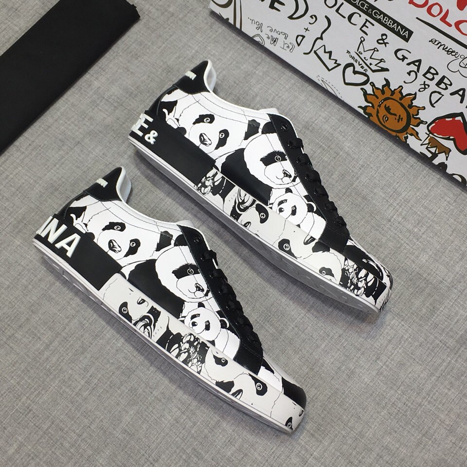 COD】D&G x Panda Black/White Sneaker Shoes For Men | Shopee Philippines