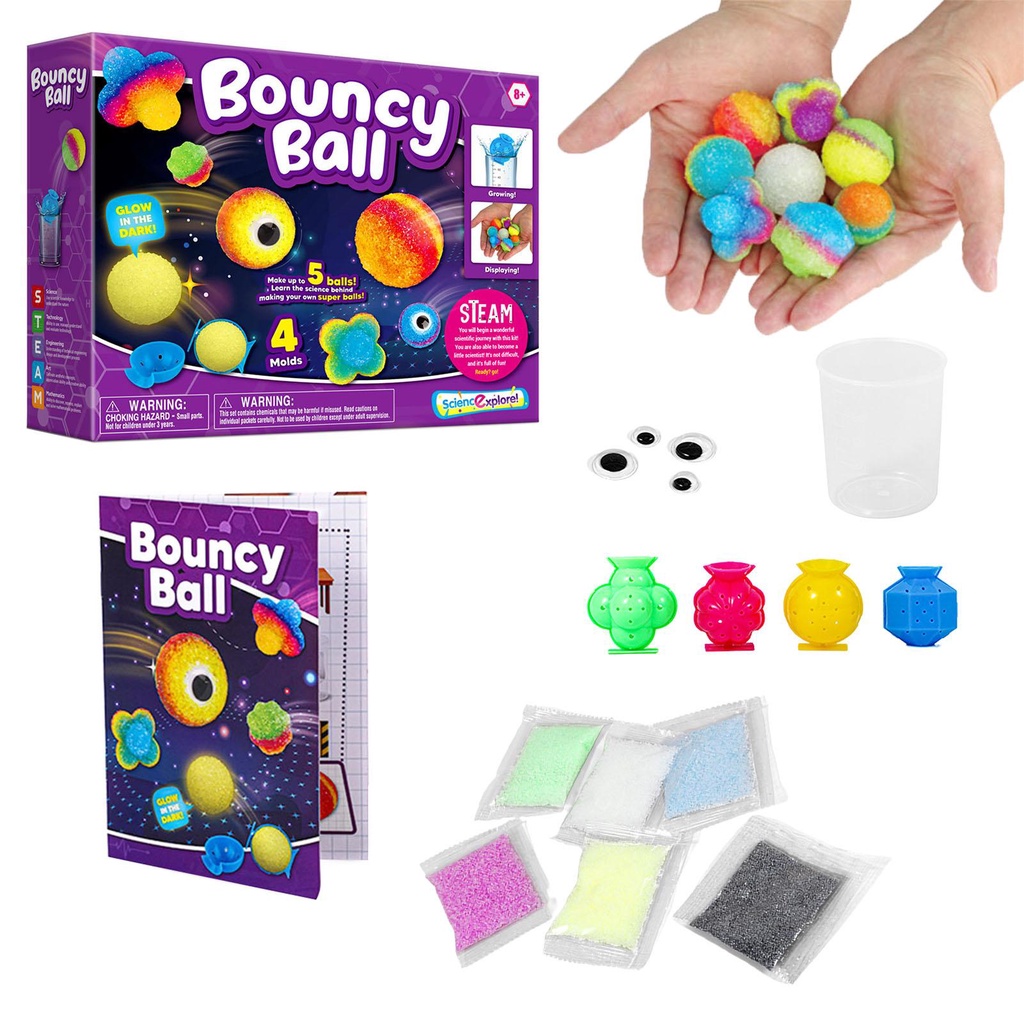 DIY Bouncy Balls Make Your Own Bouncy Ball Kit Crystal Power Kids