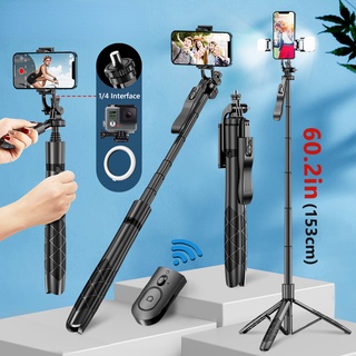 L16D Selfie Stick Tripod Stand Foldable Monopod for Gopro Action Cameras phones Gimbal Stabilizer