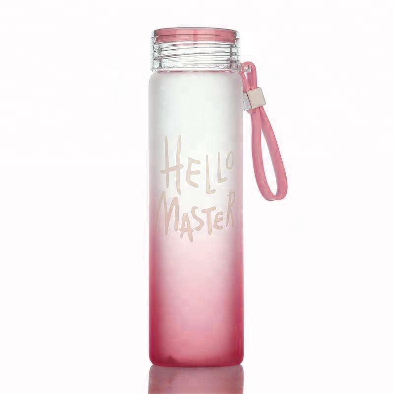 Tumbler Hello Master Glass Tumbler Water Bottle Unique Lid Water