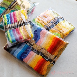 READY STOCK 12/24/50 PCS COLOR Embroidery threads floss/ Benang Sulaman / cross stitch