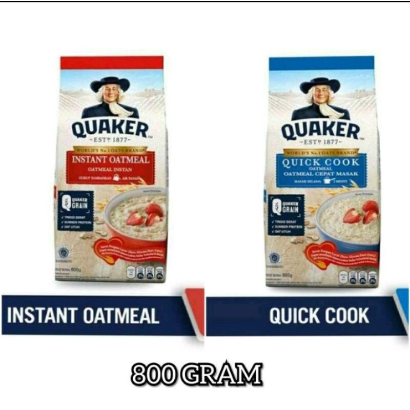 Quaker Oats Instant Oatmeal / Quick Cook Oatmeal 800gr Shopee Philippines