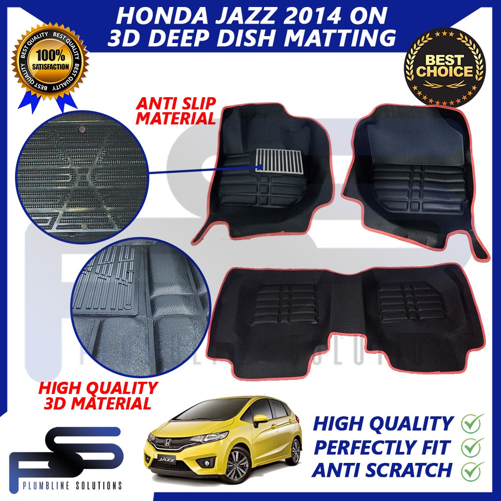 Honda Jazz 2008 2013 Deep Dish Mats / Matting Floor Liner Matting
