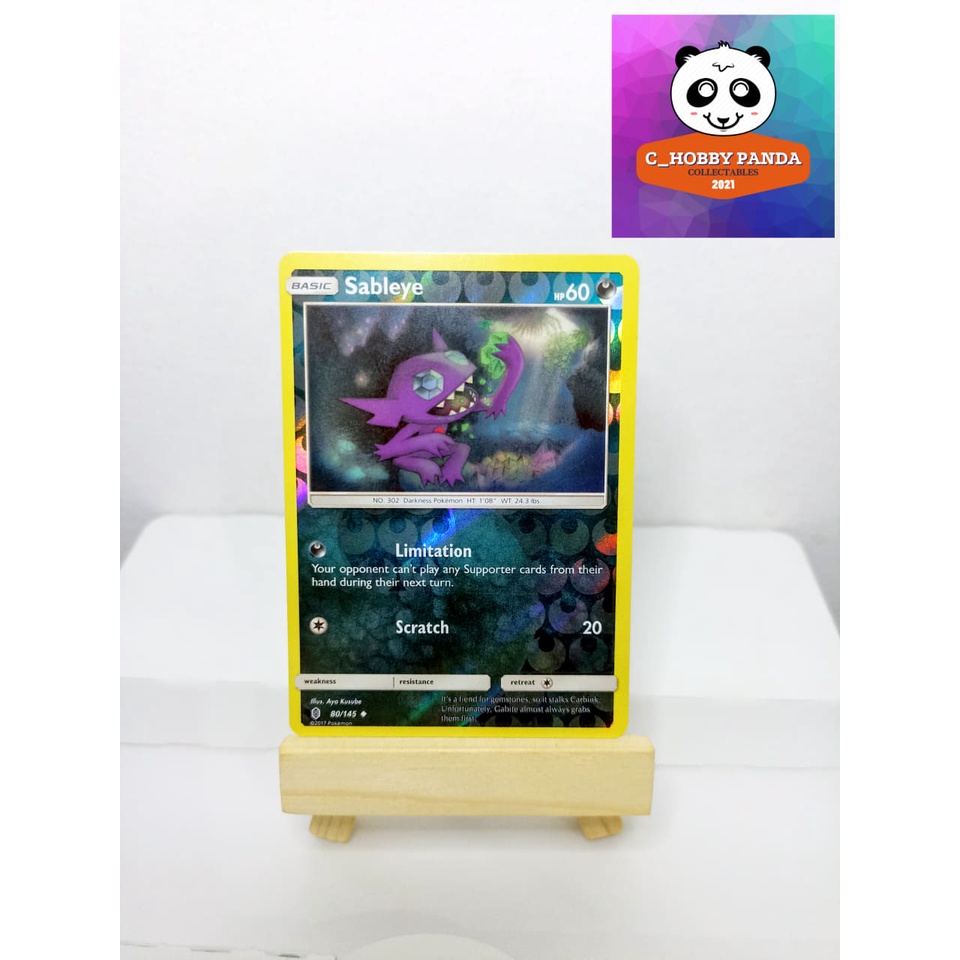 Reverse Holo Sableye 80/145 Pokemon (SM Guardians Rising) Shopee
