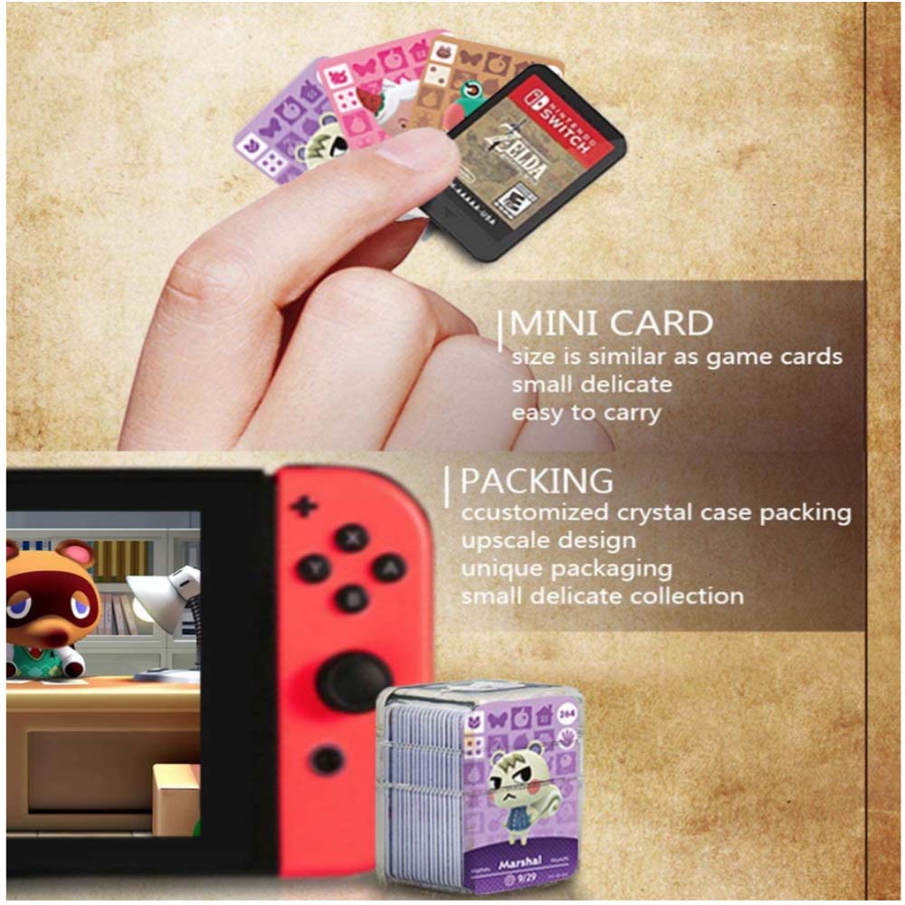 New 3DS New Leaf NFC Game Cards with Crystal Case for Switch Wii U 24 Pcs NFC Tag Game Rare Villager Series 1-4 NFC Cards for ACNH New Horizons Switch Lite 