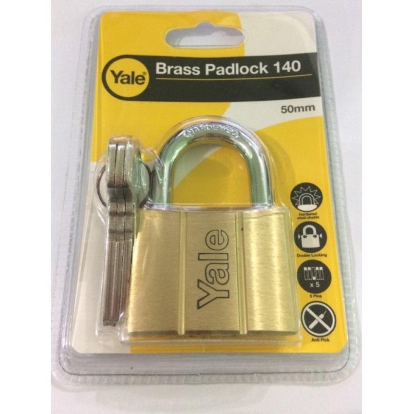 Yale brass padlock 50mm (V140) Shopee Philippines