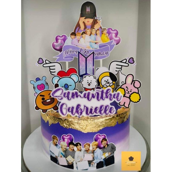 cake topper bt21 themed 150