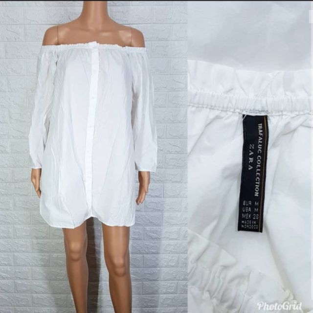 zara white off shoulder dress