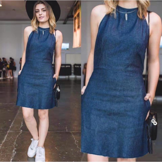 shopee denim dress