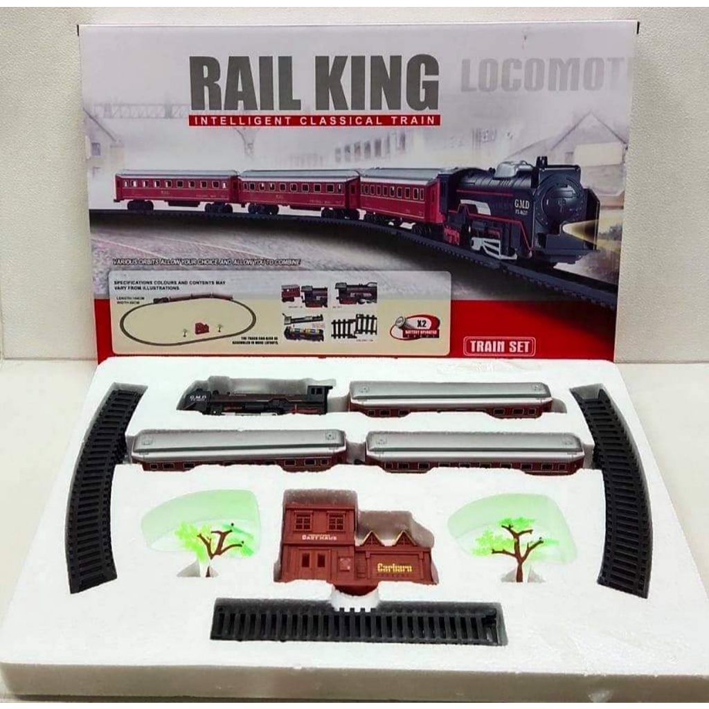 104 cm Rail King Intelligent Classical Train Track Set for Kids Toy 