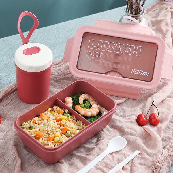 tupperware food storage Japanese wheat straw easy box student ...