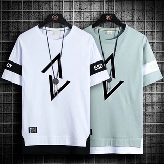 M-XXXL New Short Sleeve T-Shirt For Men Hip Hop Style Streetwear Fashion Loose Tops Round Neck Male Graphic Tees Casual Trend Oversize Shirt Color Black White Clothing #1