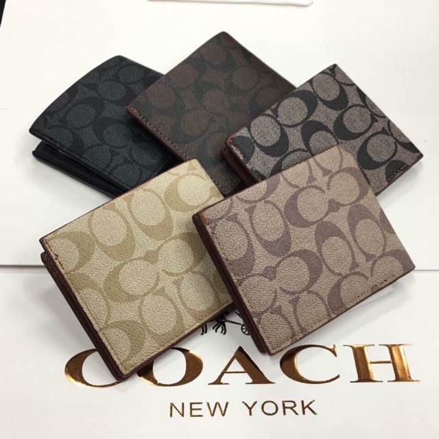 Coach Mens RFID Protection Zipper leather Wallet Without case | Shopee ...