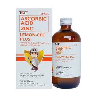 LEMONCEEPLUS TGP Ascorbic + Zinc  100mg/10mg 250ml Syrup 1 bottle  for immunity #2