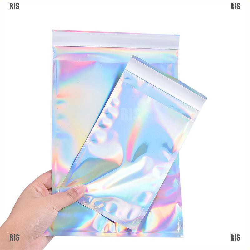 RIS***100PCS Holographic Metallic Poly Mailers Shipping Mailing Self