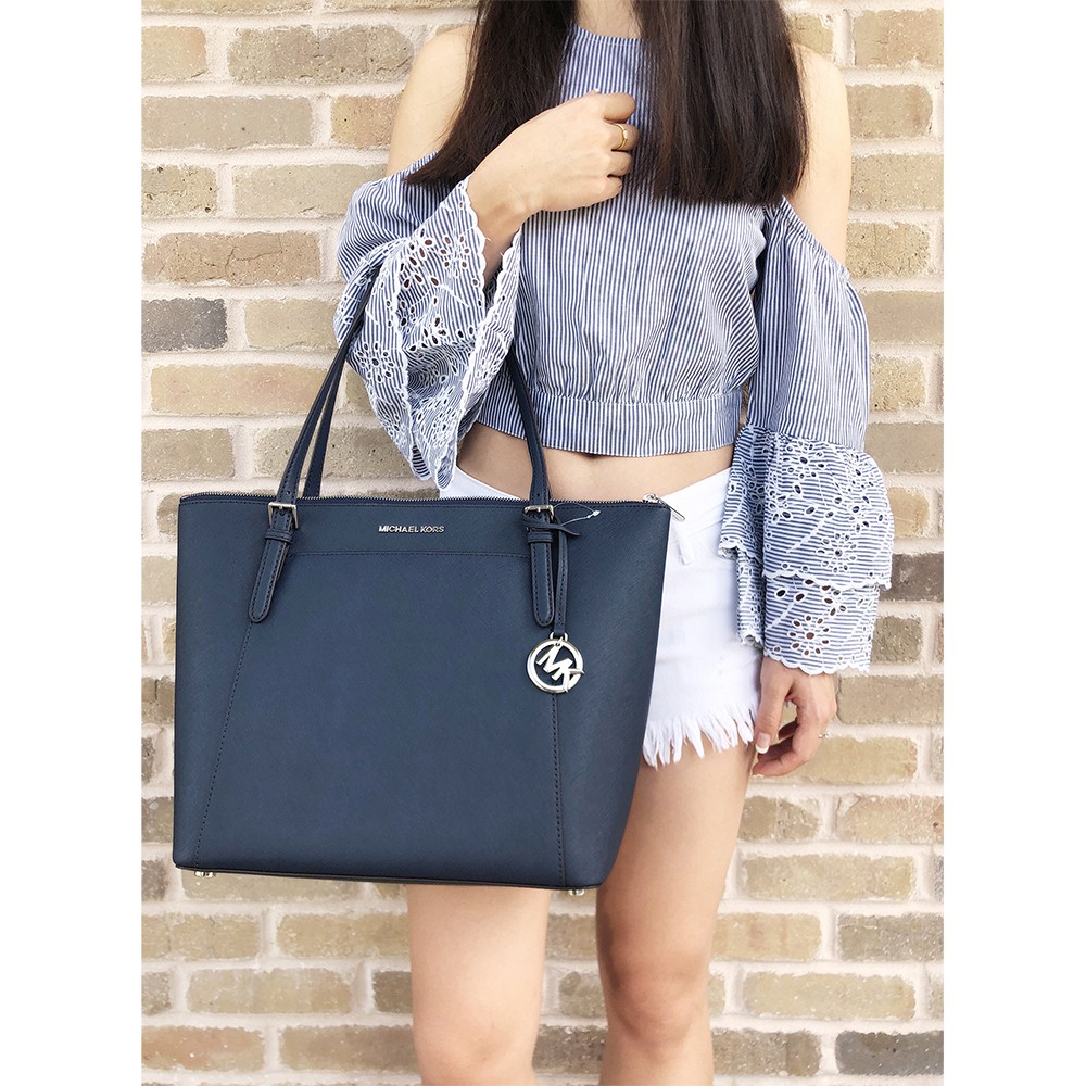 michael kors tote navy blue