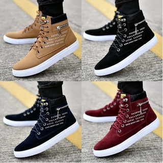 MR.BINBEITIME Autumn Winter Men's High Top Sneakers Casual Shoes Ankle Boots Martin Boots