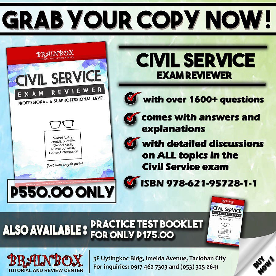 Civil Service Exam Reviewer Book 2019 Revision | Shopee Philippines