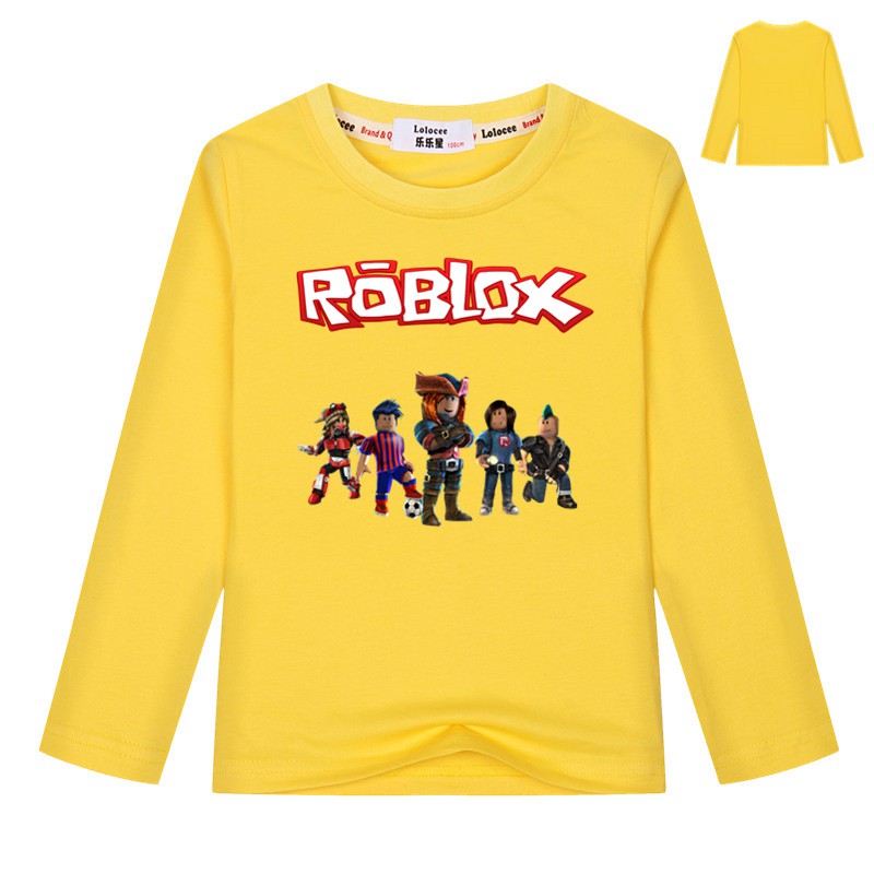 Roblox Logo Boys Long Sleeve T Shirt Spring Autumn Costume Shopee Philippines - yellow astronaut suit roblox