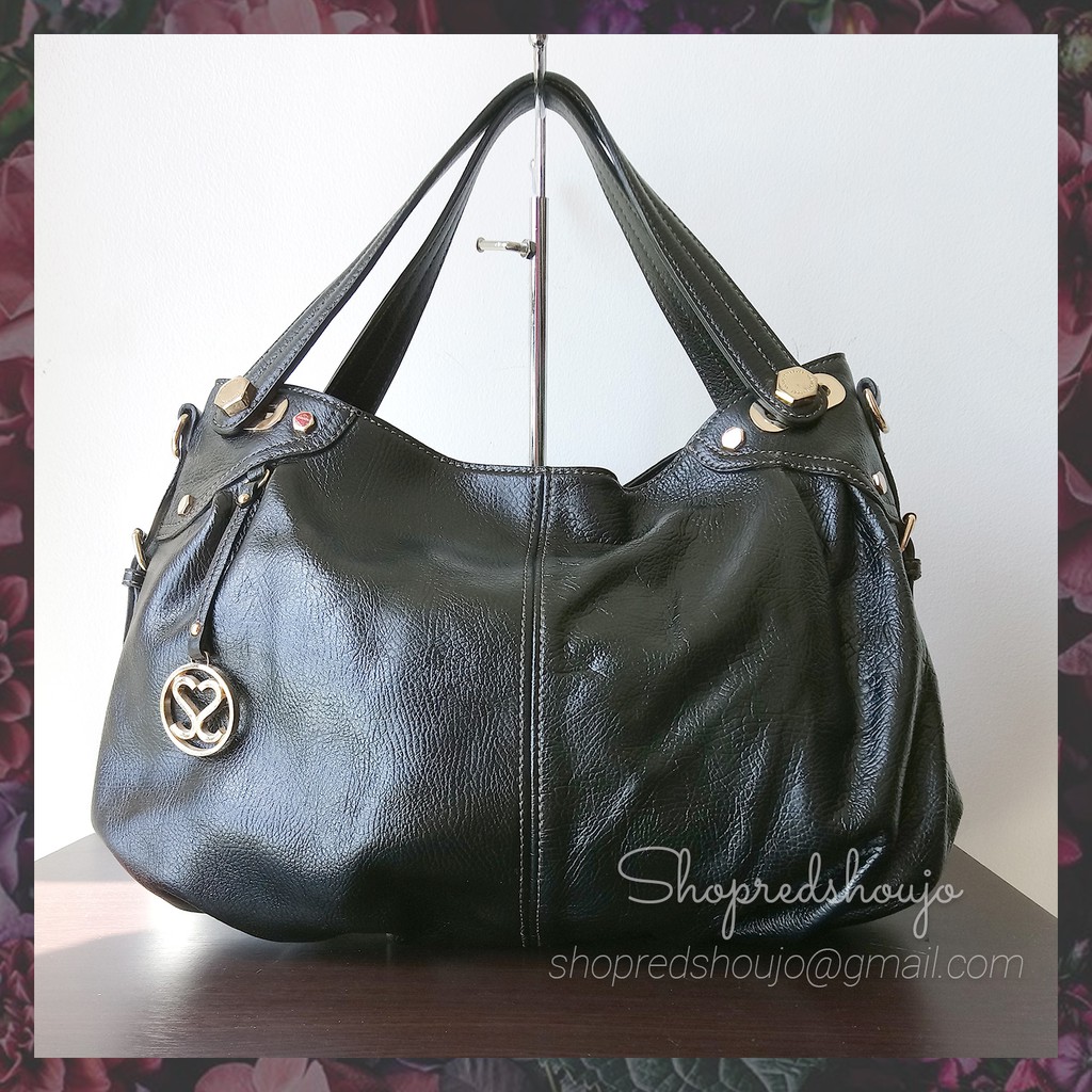 Black Leather Ssamzie Hobo Type Bag | Shopee Philippines