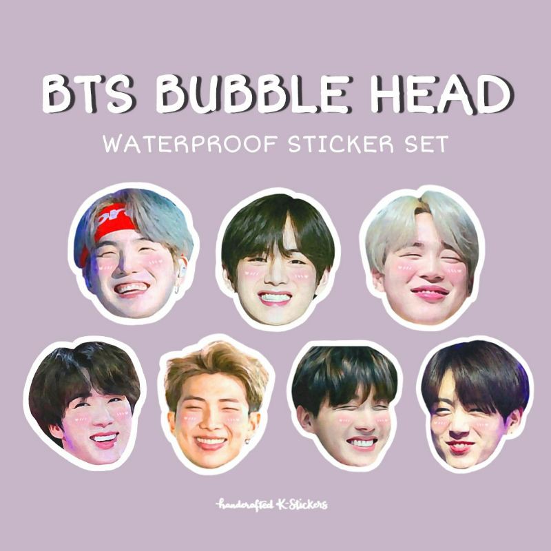 Bts Bubble Head Kpop Waterproof K Sticker Set Shopee Philippines 