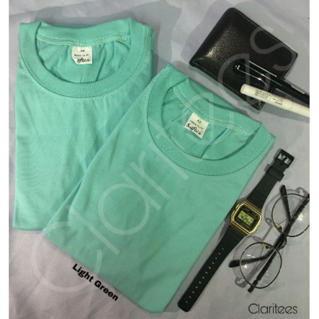 SOFTEX Light Green | Plain Shirt Roundneck | Shopee Philippines