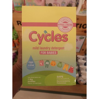 Cycles Mild Powder Laundry Detergent For Babies 1kg Authentic #Cycles