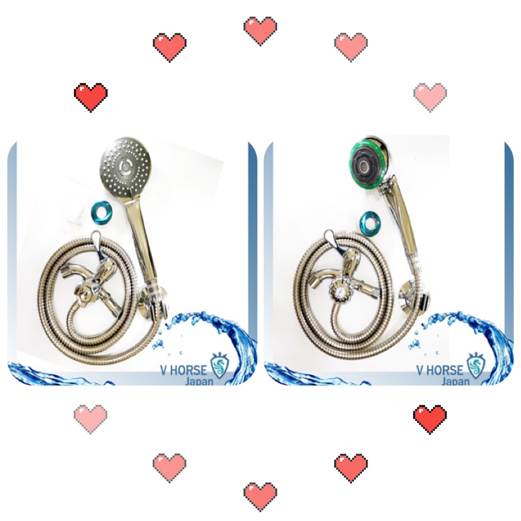 V HORSE* Shower Set W/2Way Faucet W/Telephone Shower Head,w/150cm Hose