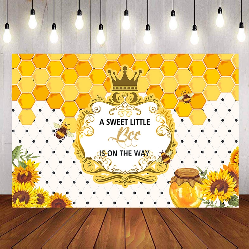 Little Sweet Bee On the Way Backdrops Cartoon For Children Birthday ...