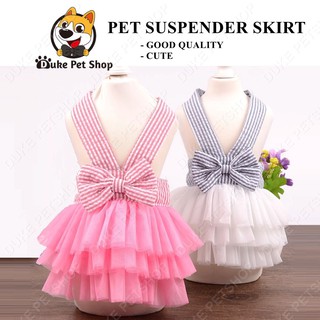 Pet clothes dog dress  cute color skirt Suspender skirt pet supplies