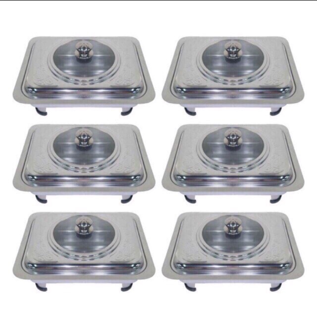 SET OF 6 STAINLESS FOOD WARMER ( 34X28X16CM ) Shopee Philippines