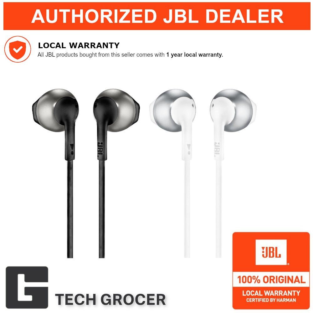 COD JBL T205 Pure Bass Metal InEar Headphones with Mic Shopee Philippines